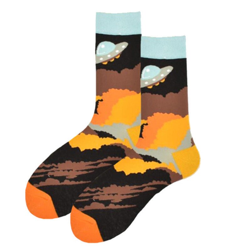 SpaceVibes™ – Baumwollsocken mit galaktischem Print - sockNroll