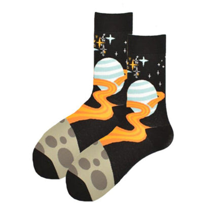 SpaceVibes™ – Baumwollsocken mit galaktischem Print - sockNroll
