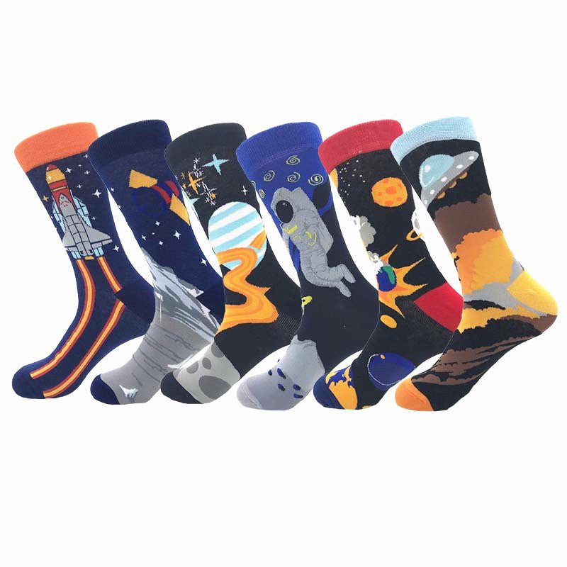 SpaceVibes™ – Baumwollsocken mit galaktischem Print - sockNroll