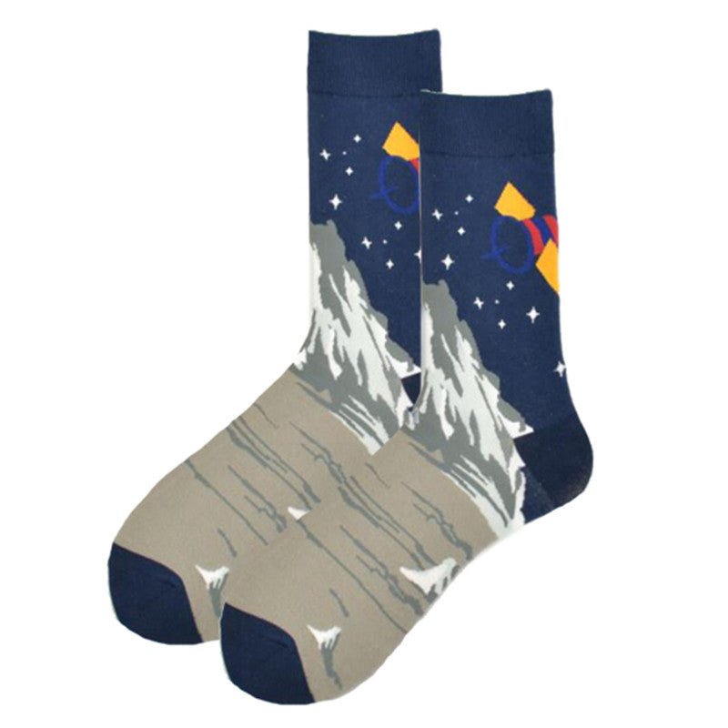 SpaceVibes™ – Baumwollsocken mit galaktischem Print - sockNroll