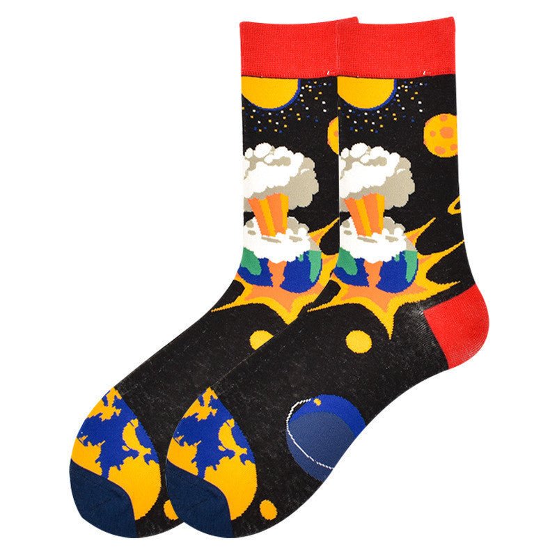SpaceVibes™ – Baumwollsocken mit galaktischem Print - sockNroll