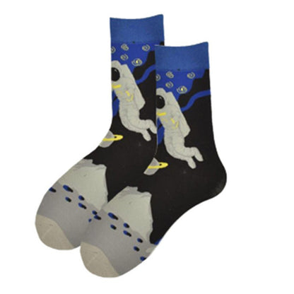 SpaceVibes™ – Baumwollsocken mit galaktischem Print - sockNroll