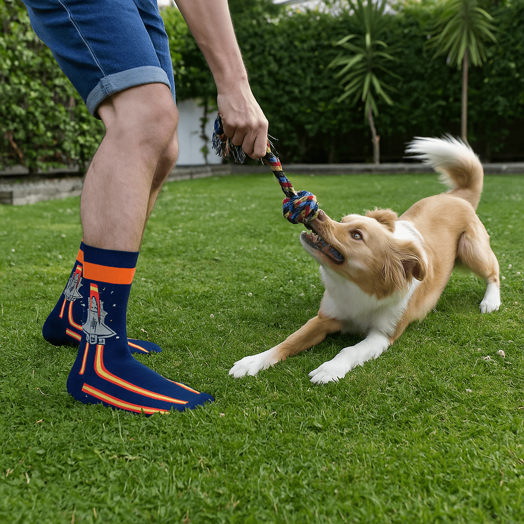 SpaceVibes™ – Baumwollsocken mit galaktischem Print - sockNroll