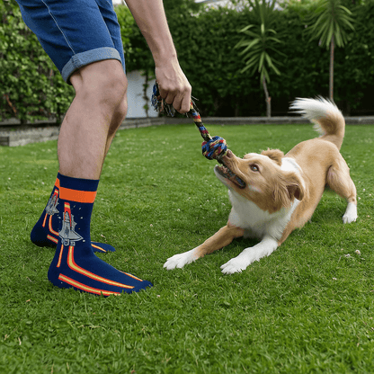 SpaceVibes™ – Baumwollsocken mit galaktischem Print - sockNroll