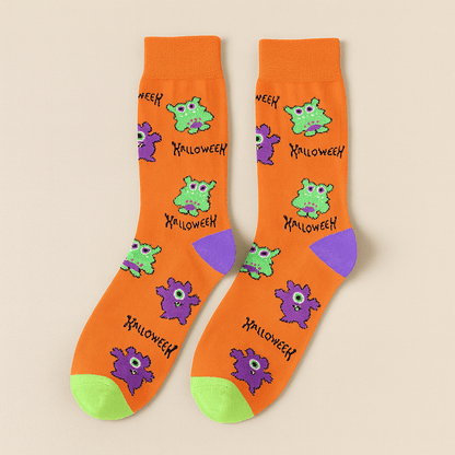 SpookyFeet™ – Bunte Halloween - Socken mit Kultmotiven - sockNroll