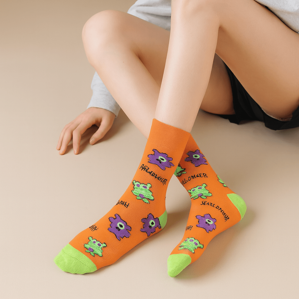SpookyFeet™ – Bunte Halloween - Socken mit Kultmotiven - sockNroll