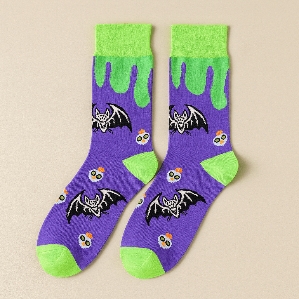 SpookyFeet™ – Bunte Halloween - Socken mit Kultmotiven - sockNroll